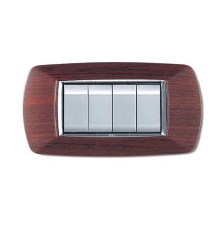 PLACCA LIFE LIVING PLAST LEGNO SCURO 4P