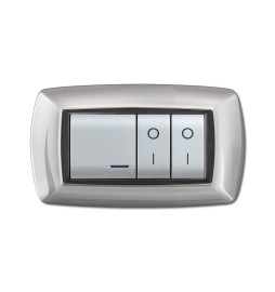 PLACCA LIFE LIVING PLAST ALLUMINIO CHIARO 4P
