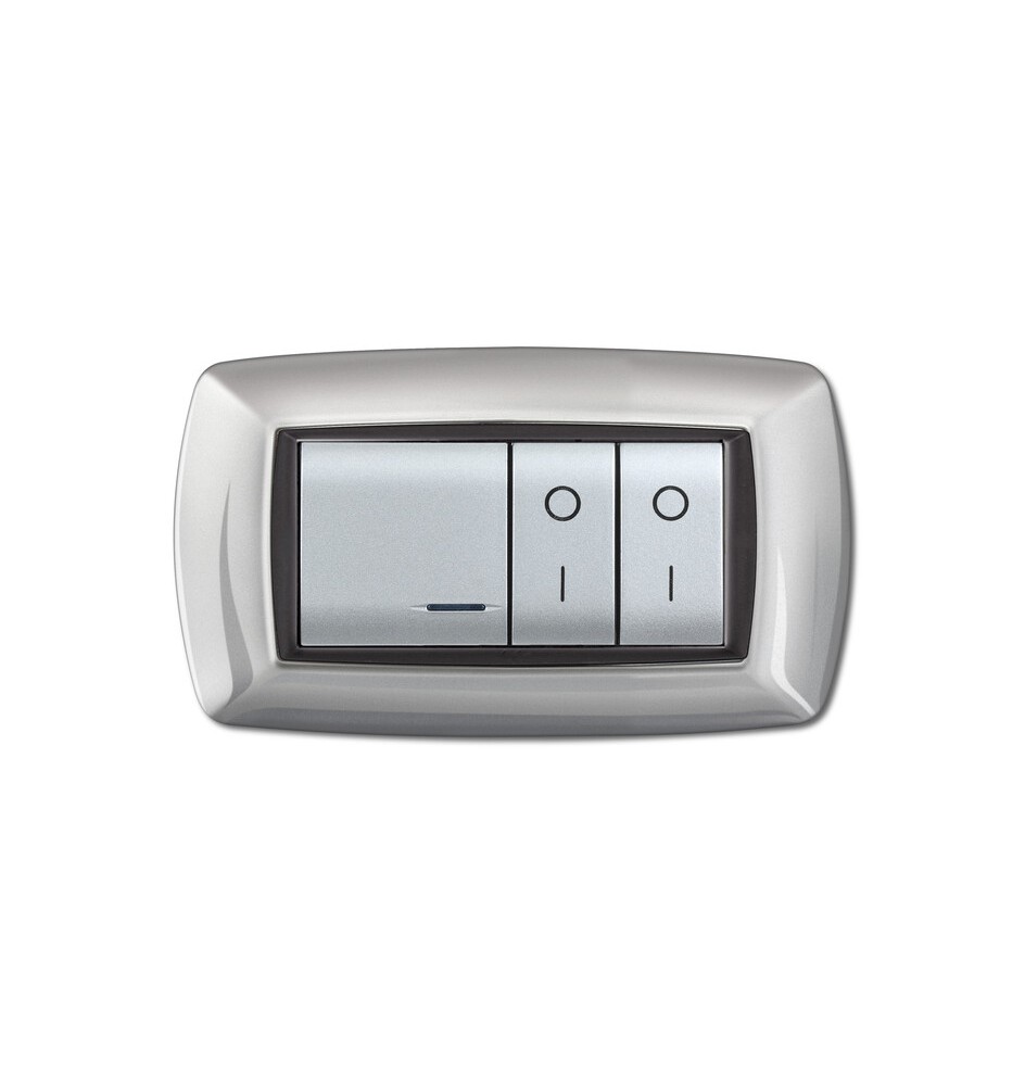 PLACCA LIFE LIVING PLAST ALLUMINIO CHIARO 4P