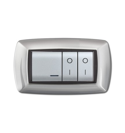 PLACCA LIFE LIVING PLAST ALLUMINIO CHIARO 4P