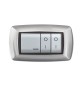 PLACCA LIFE LIVING PLAST ALLUMINIO CHIARO 4P