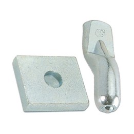 BS PIASTRA C/PERNO P/CARDINE D 20 MM ACC ZIN