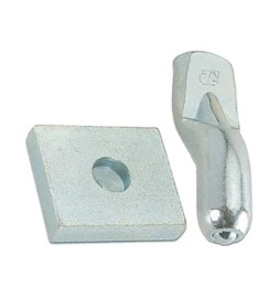 BS PIASTRA C/PERNO P/CARDINE D 20 MM ACC ZIN