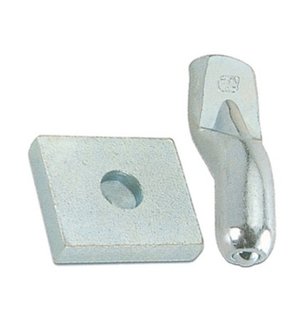 BS PIASTRA C/PERNO P/CARDINE D 20 MM ACC ZIN