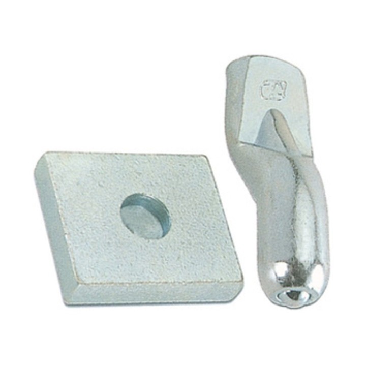 BS PIASTRA C/PERNO P/CARDINE D 20 MM ACC ZIN