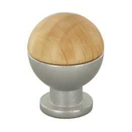 POMOLO SFERICO LEGNO OTT 735B D 18 MM FRASSINO