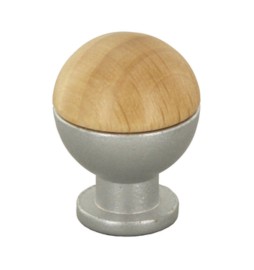 POMOLO SFERICO LEGNO OTT 735B D 18 MM FRASSINO