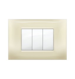 PLACCA MIVIDA PLANA AVORIO 3P