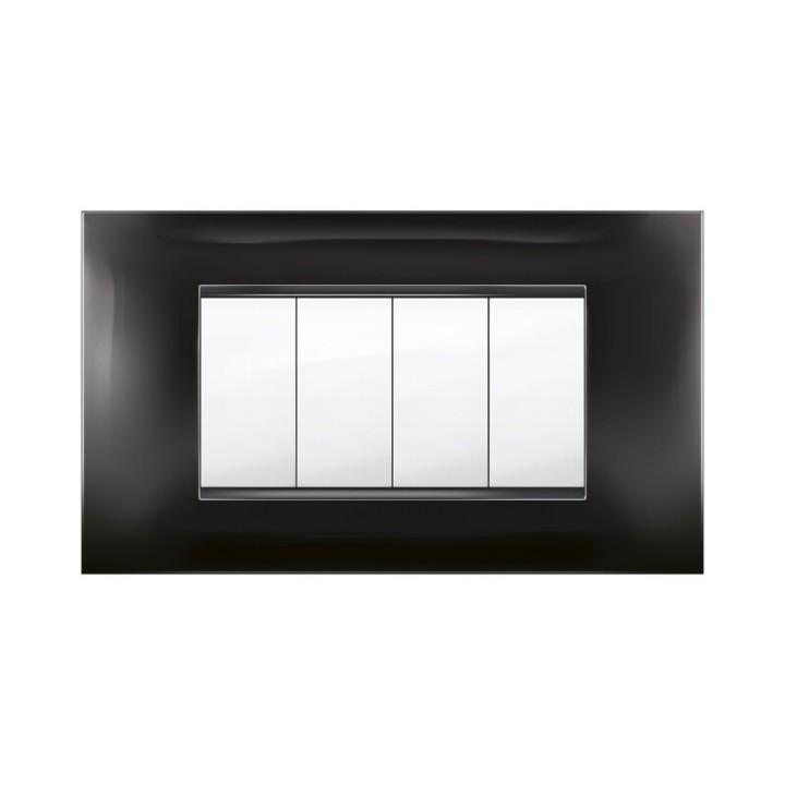 PLACCA MIVIDA PLANA NERO 4P