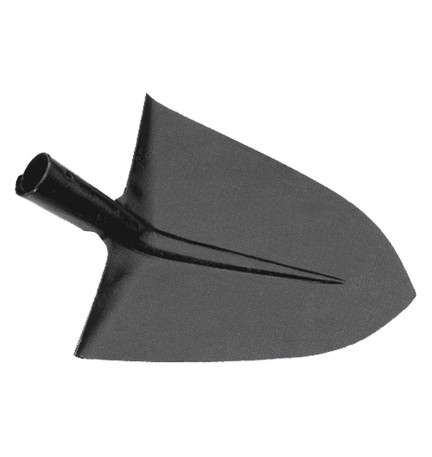 BADILE A PUNTA CON SPALLA senza manico - n.00 con rinforzo