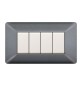 PLACCA EASY MATIX GRIGIO CHIARO 4P