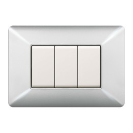 PLACCA EASY MATIX ALLUMINIO CHIARO 3P