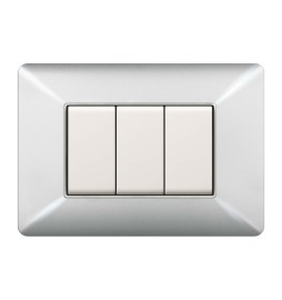 PLACCA EASY MATIX ALLUMINIO CHIARO 3P