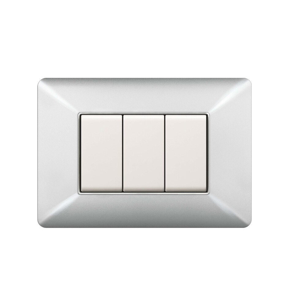 PLACCA EASY MATIX ALLUMINIO CHIARO 3P