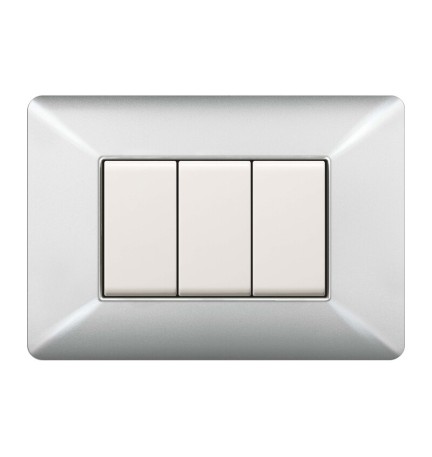 PLACCA EASY MATIX ALLUMINIO CHIARO 3P