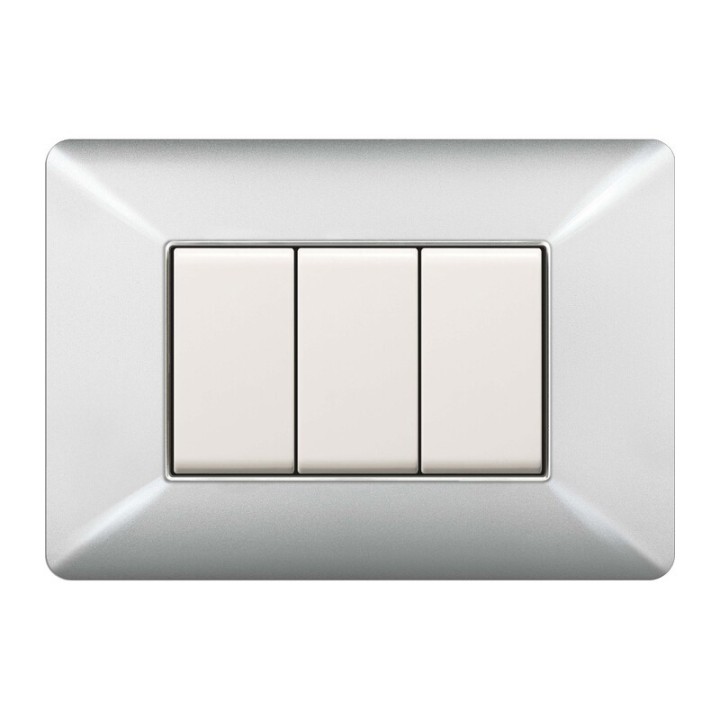 PLACCA EASY MATIX ALLUMINIO CHIARO 3P