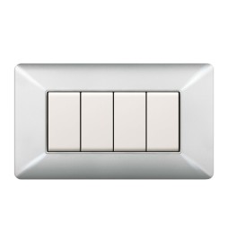 PLACCA EASY MATIX ALLUMINIO CHIARO 4P