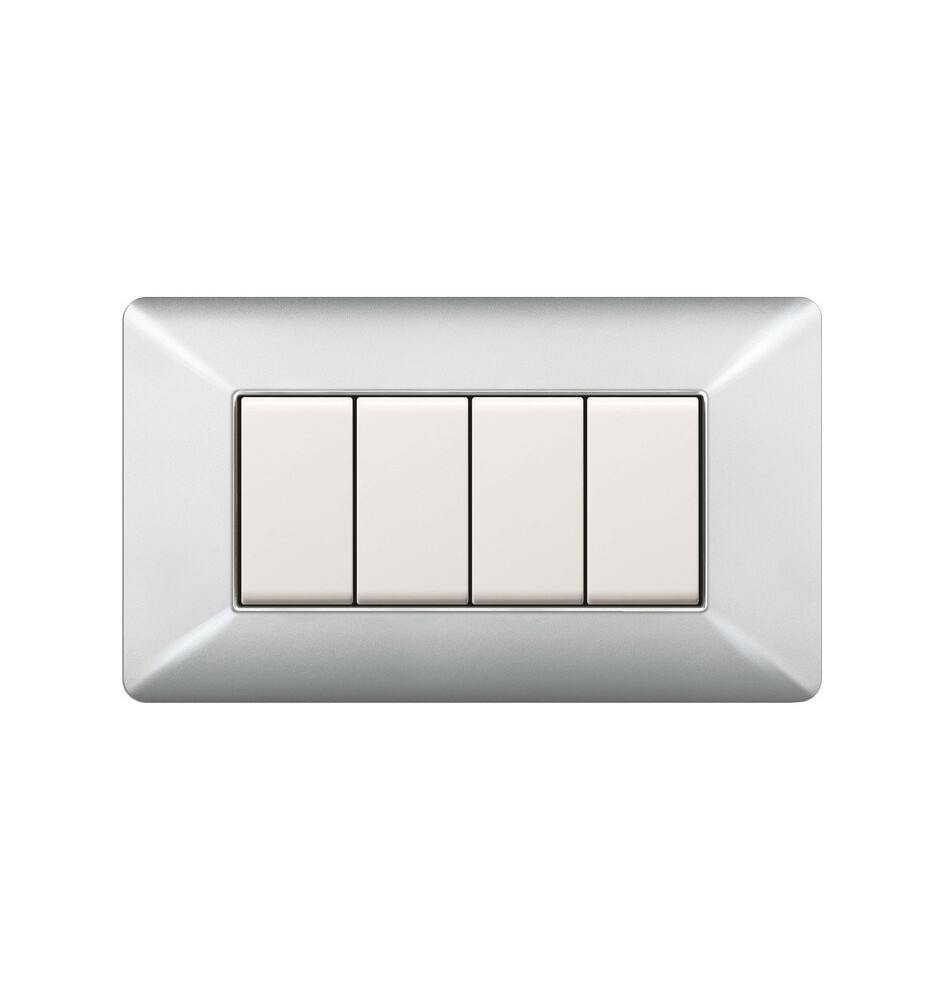 PLACCA EASY MATIX ALLUMINIO CHIARO 4P