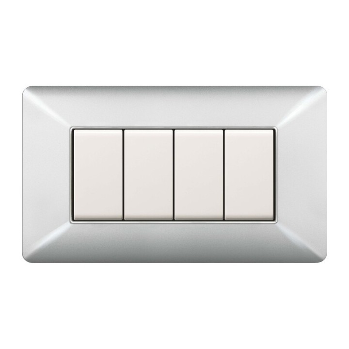 PLACCA EASY MATIX ALLUMINIO CHIARO 4P