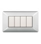 PLACCA EASY MATIX ALLUMINIO CHIARO 4P