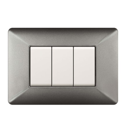 PLACCA EASY MATIX ALLUMINIO NOTTE 3P