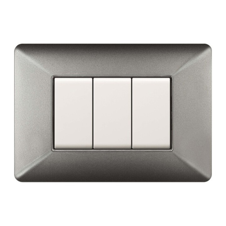 PLACCA EASY MATIX ALLUMINIO NOTTE 3P