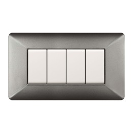 PLACCA EASY MATIX ALLUMINIO NOTTE 4P