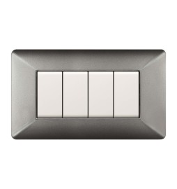 PLACCA EASY MATIX ALLUMINIO NOTTE 4P
