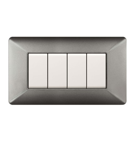 PLACCA EASY MATIX ALLUMINIO NOTTE 4P