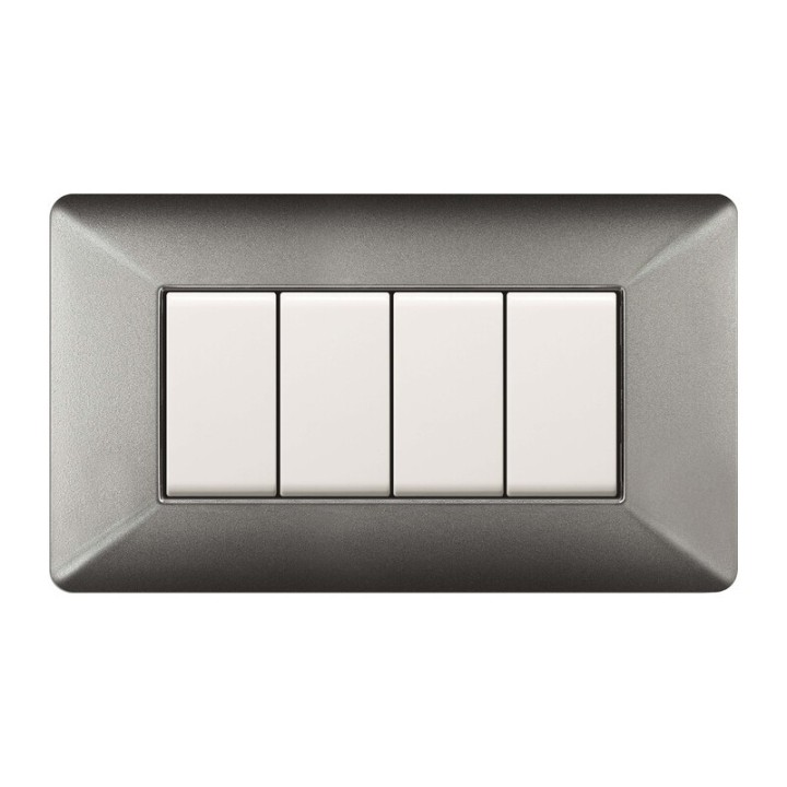 PLACCA EASY MATIX ALLUMINIO NOTTE 4P