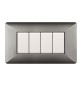 PLACCA EASY MATIX ALLUMINIO NOTTE 4P