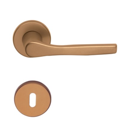 MANIGLIA ALLUMINIO ANODIZZ BRONZO C/BOCCHETT