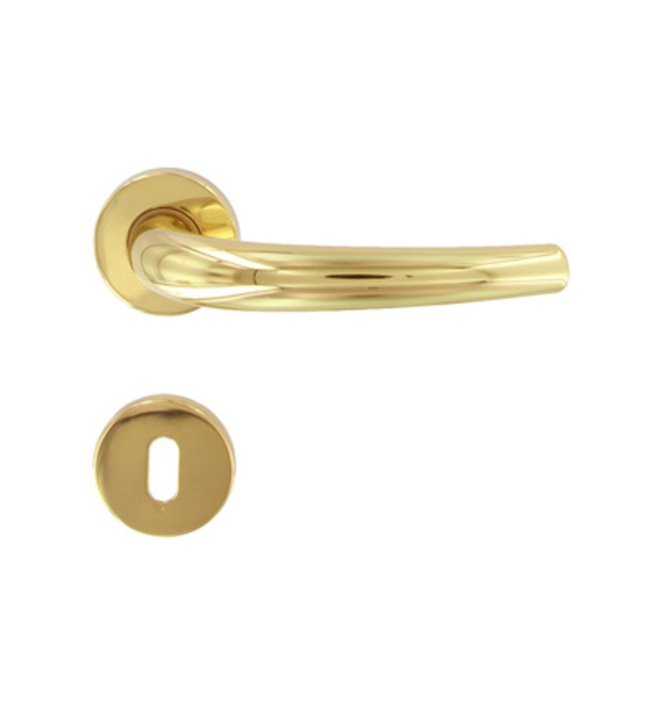 MANIGLIA TORINO 160P C/BOCCHETTA ORO LUCIDO