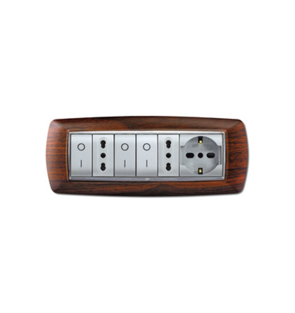 PLACCA LIFE LIVING PLAST LEGNO SCURO 7P