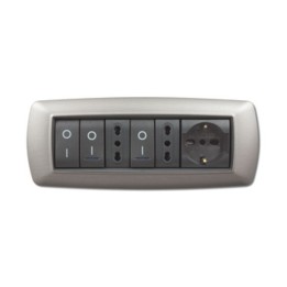 PLACCA LIFE LIVING PLAST ACCIAIO SATINATO 7P