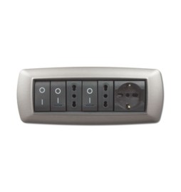 PLACCA LIFE LIVING PLAST ACCIAIO SATINATO 7P