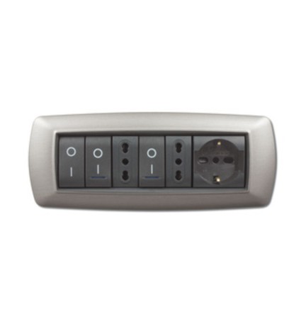 PLACCA LIFE LIVING PLAST ACCIAIO SATINATO 7P