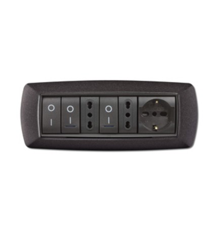 PLACCA LIFE LIVING PLAST GRIGIO NOTTE VULCAN 7P