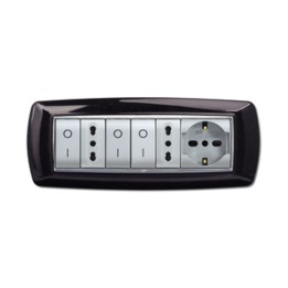 PLACCA LIFE LIVING PLAST NERO GLITTERING 7P