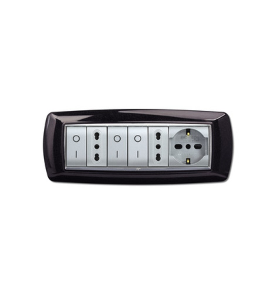 PLACCA LIFE LIVING PLAST NERO GLITTERING 7P