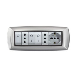 PLACCA LIFE LIVING PLAST ALLUMINIO CHIARO 7P