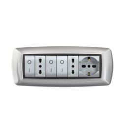 PLACCA LIFE LIVING PLAST ALLUMINIO CHIARO 7P