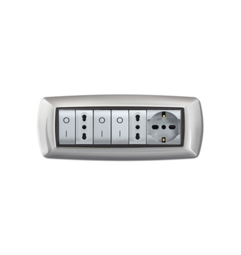 PLACCA LIFE LIVING PLAST ALLUMINIO CHIARO 7P