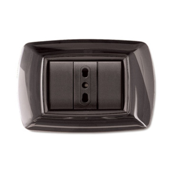 PLACCA LIFE LIVING PLAST NERO GLITTERING 3P