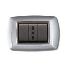 PLACCA LIFE LIVING PLAST ALLUMINIO CHIARO 3P