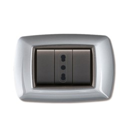 PLACCA LIFE LIVING PLAST ALLUMINIO CHIARO 3P