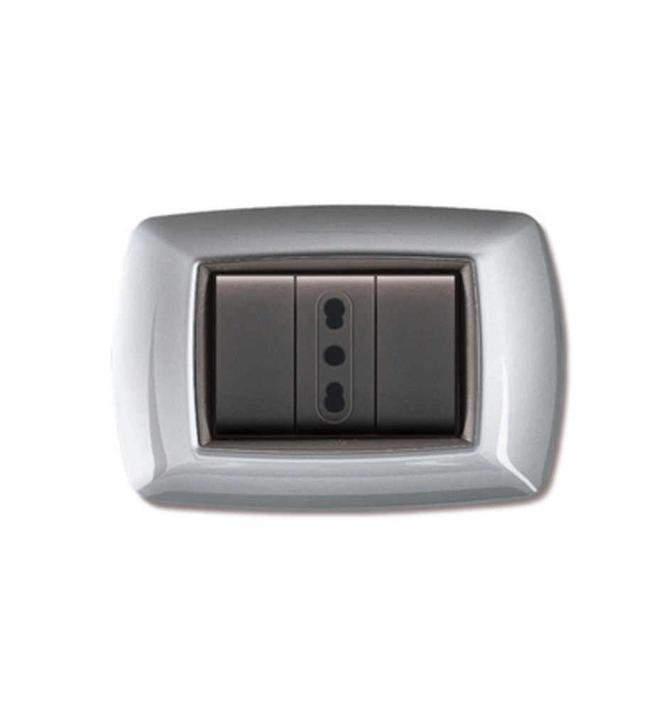 PLACCA LIFE LIVING PLAST ALLUMINIO CHIARO 3P