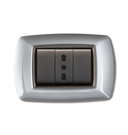 PLACCA LIFE LIVING PLAST ALLUMINIO CHIARO 3P