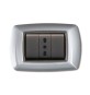 PLACCA LIFE LIVING PLAST ALLUMINIO CHIARO 3P