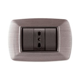 PLACCA LIFE LIVING PLAST ACCIAIO SATINATO 3P